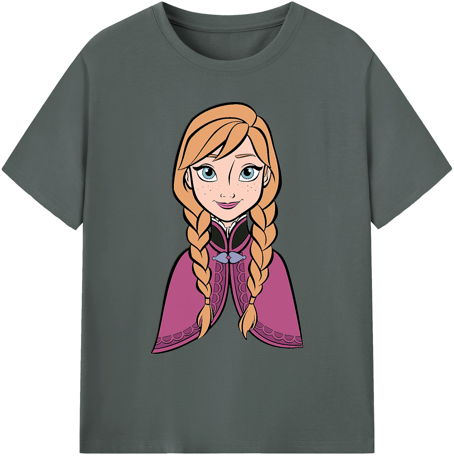 （画像用） アナと雪の女王 アンナ エルサ Frozen Anna Elsa 綿100％ メンズ半袖Tシャツ｜肌触りやわらか＆通気性